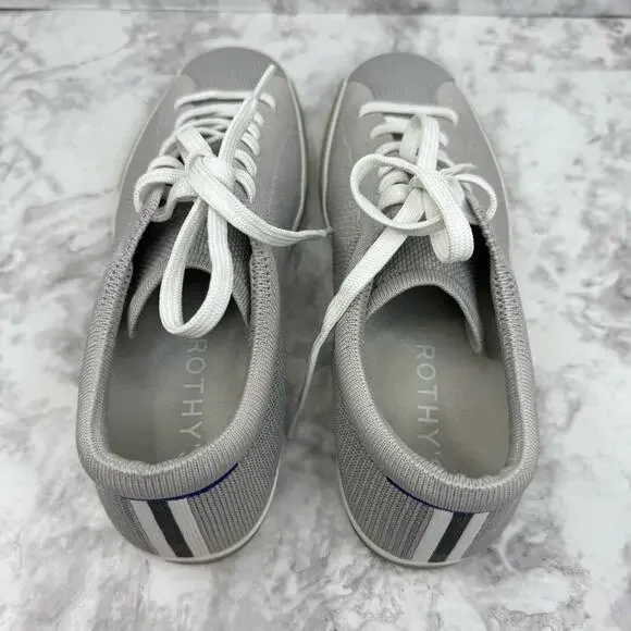 ROTHY’S The Lace Up Sneaker Women's Size 10 Gray Casual Knit - Picture 9 of 14